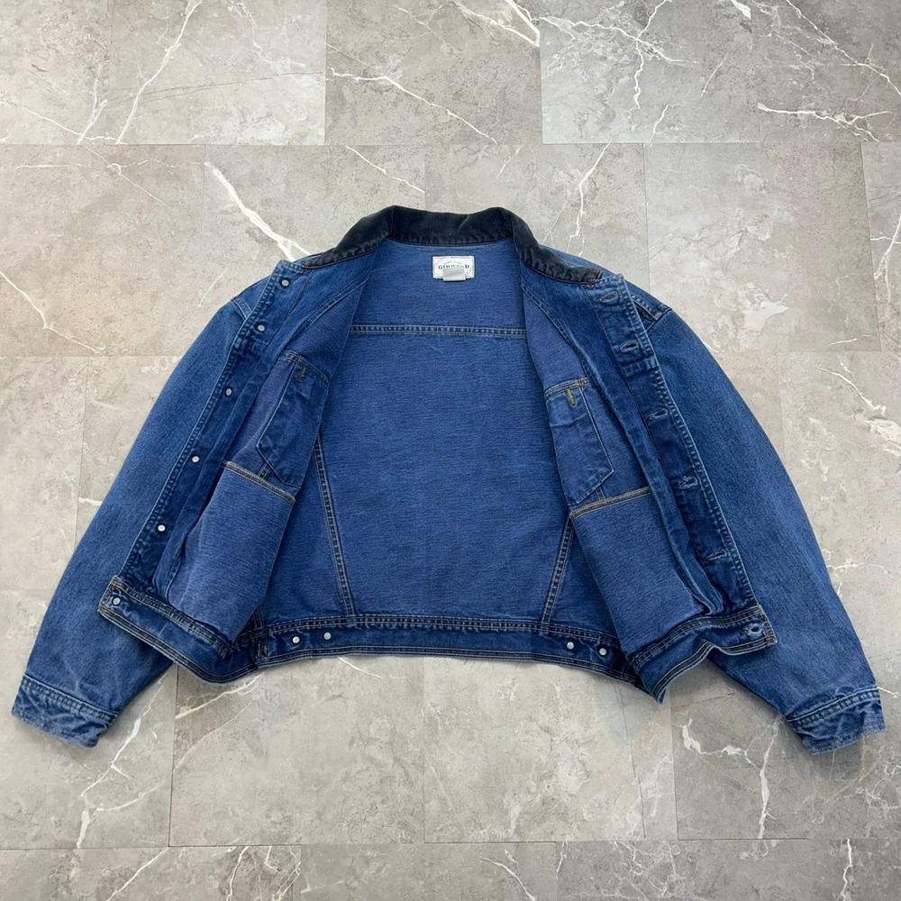 90s Vintage Marithe Francois Girbaud Denim Trucker Jacket Mens Medium Corduroy - Picture 2 of 12